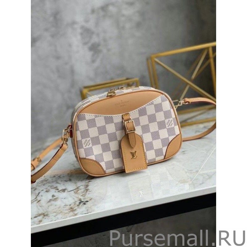 Mini Deauville Bag Damier Azur N50048