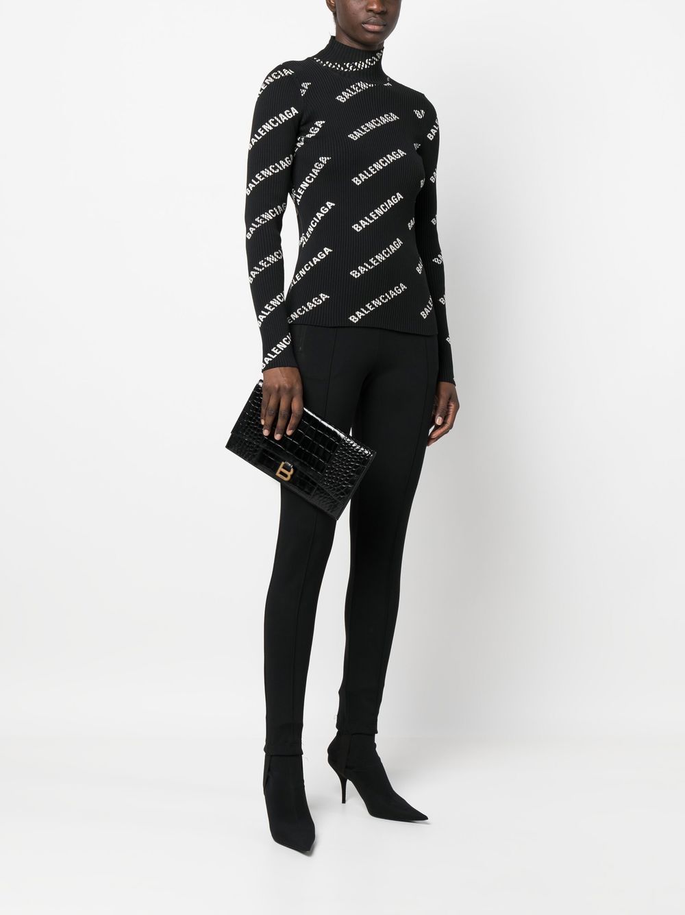 Ba*len*cia*ga hourglass flat clutch bag