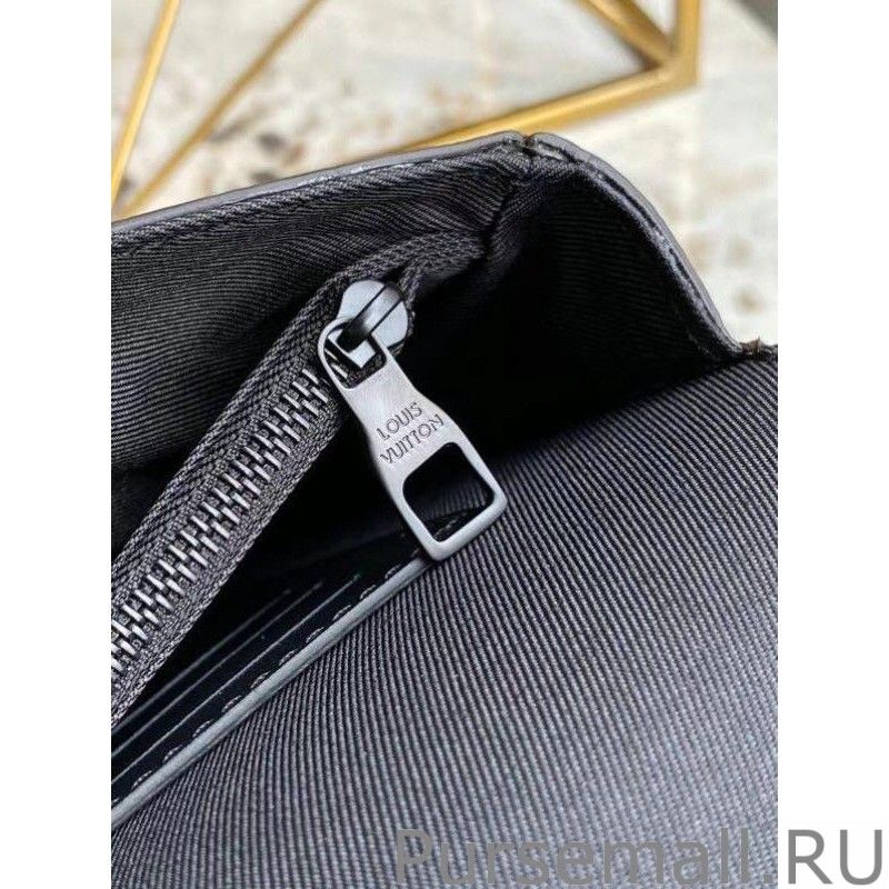 S Lock A4 Pouch Monogram Macassar M80560