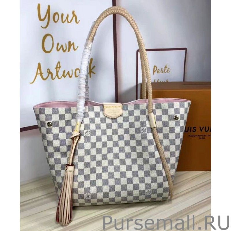 Propriano Tote Damier Azur N44027 White