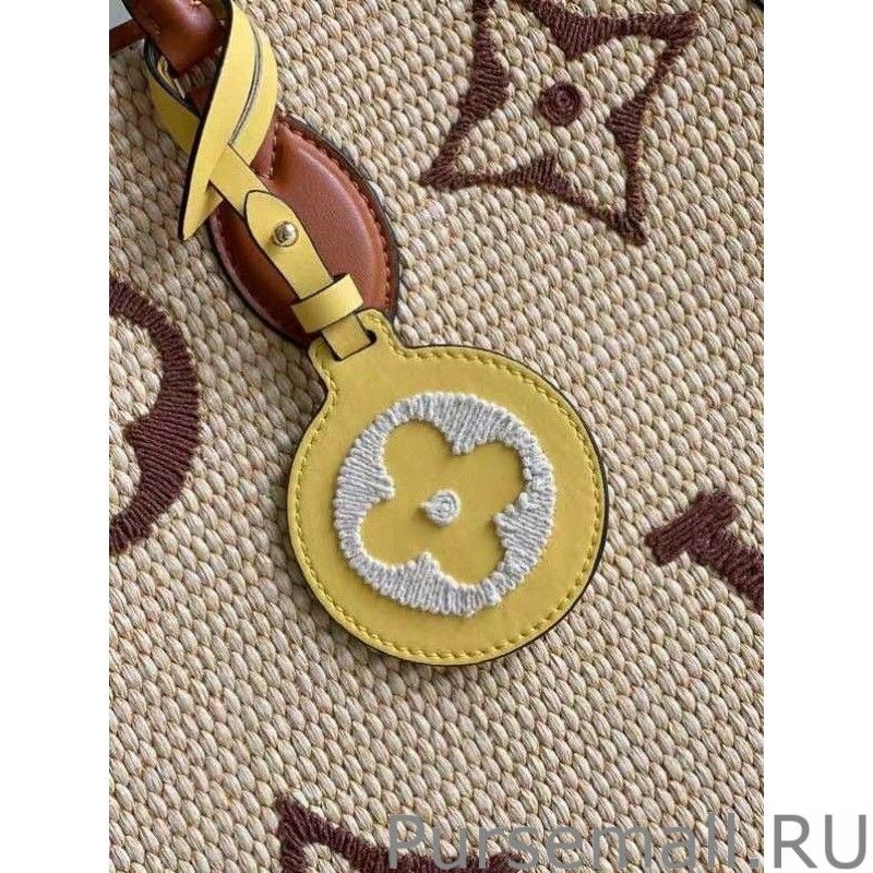 OnTheGo GM Bag In Raffia With Brown M57644