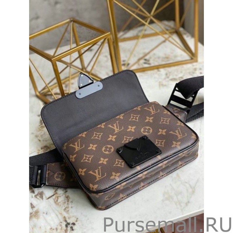 S Lock Sling Bag Monogram Macassar M45807
