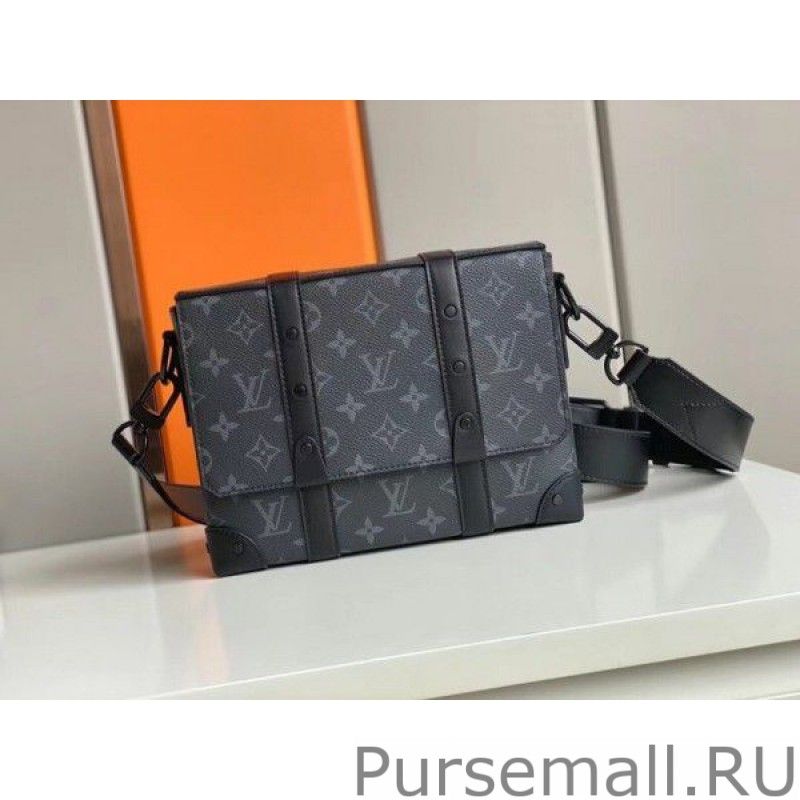 Trunk Messenger Bag Monogram Eclipse M45727