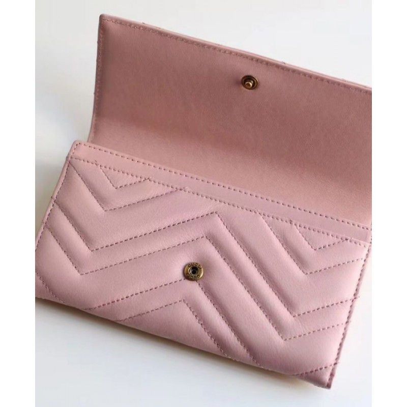 GG Marmont continental wallet 443436 Pink