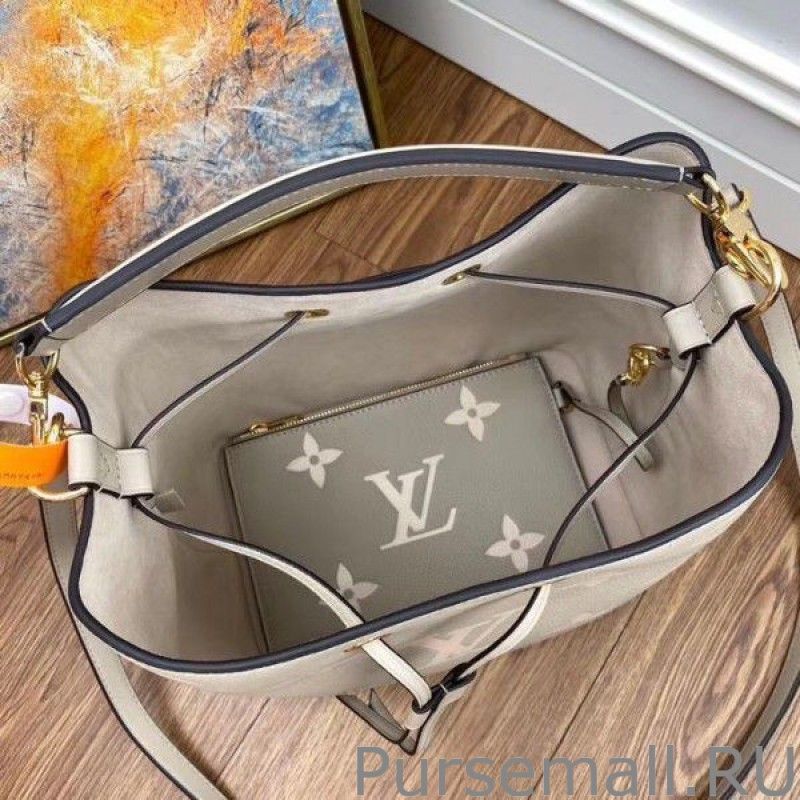 NeoNoe MM Bag In Tourterelle Gray Leather M45555