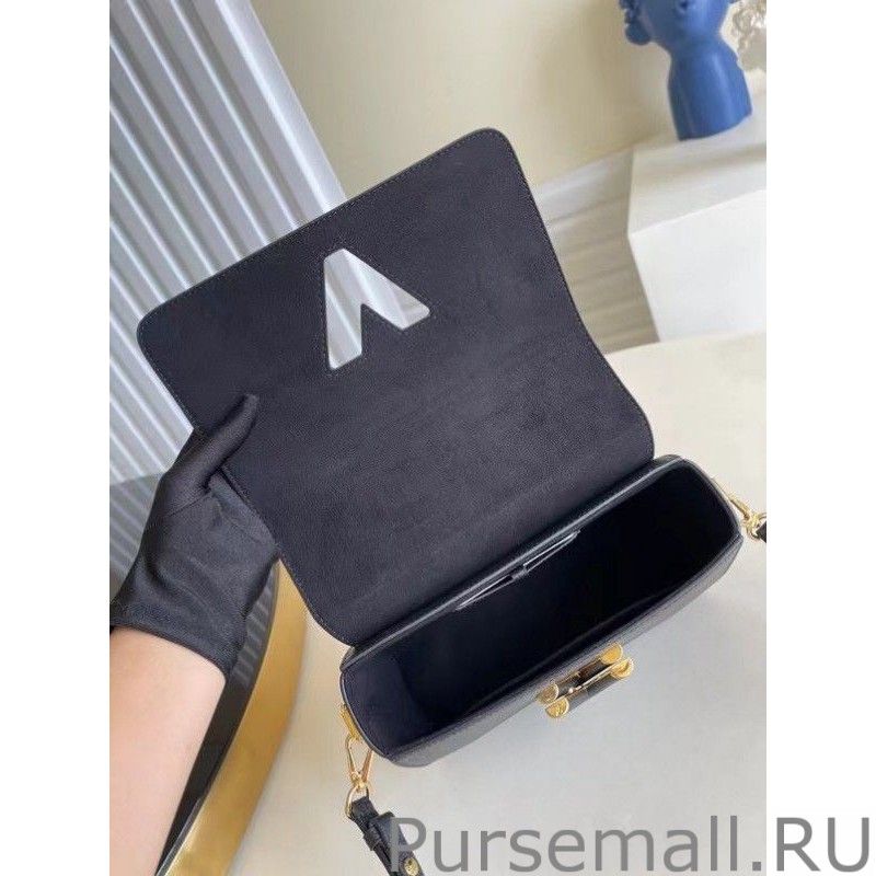 Twist MM Bag In Black Taurillon M58688