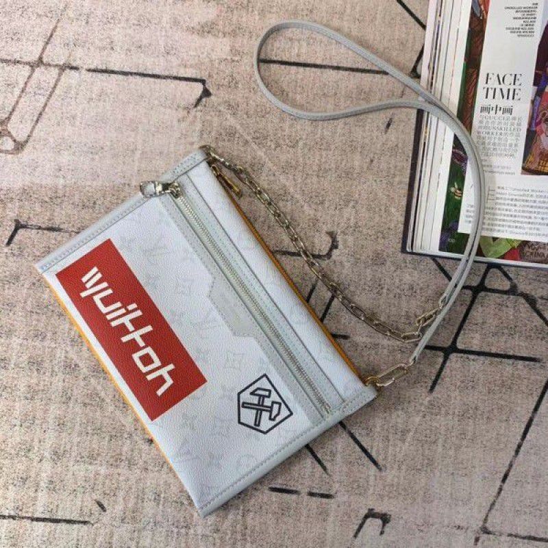 Double Flat Messenger Bag Monogram M44640 White