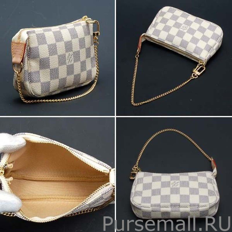 Mini Pochette Accessoires Damier Azur Canvas N58010