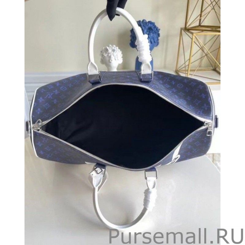 Keepall Bandouliere 55 Blue Monogram M45874