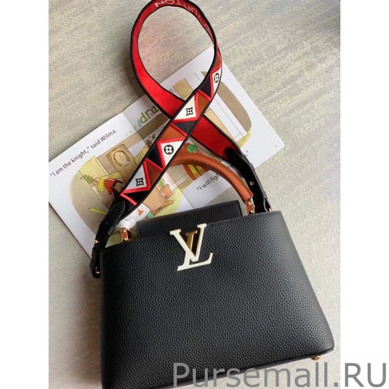 Capucines MM Bag In Black Leather M59020