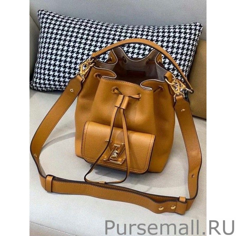 Brwon Lockme Bucket Bag M57689