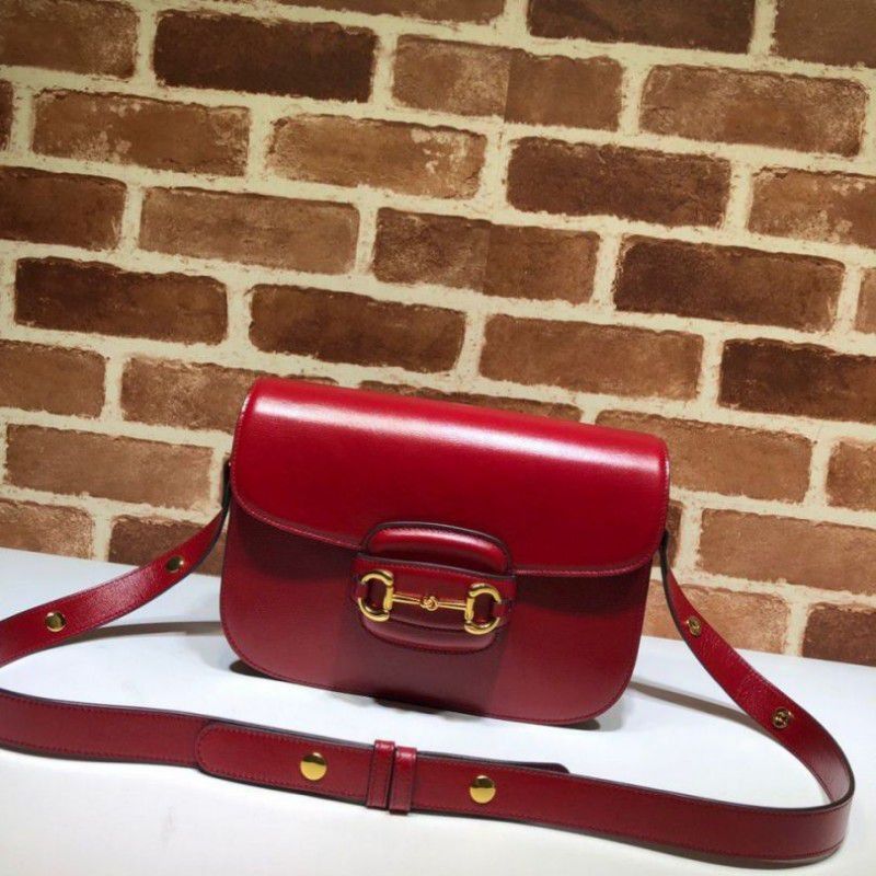 1955 Horsebit Small Shoulder Bag 602204 Red