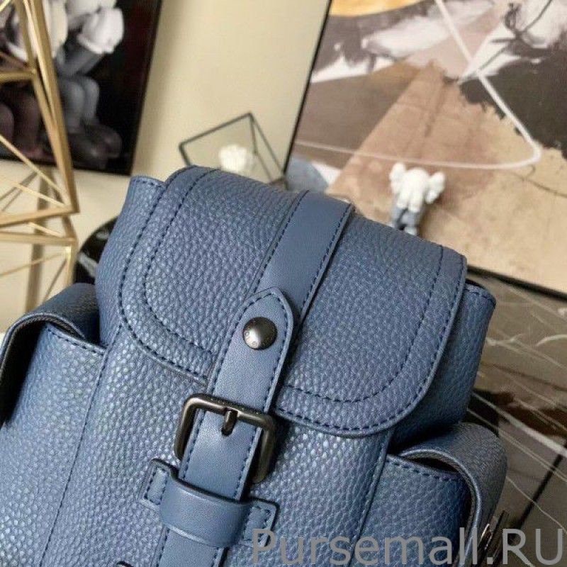 Christopher XS Bag In Navy Blue Leather M58494