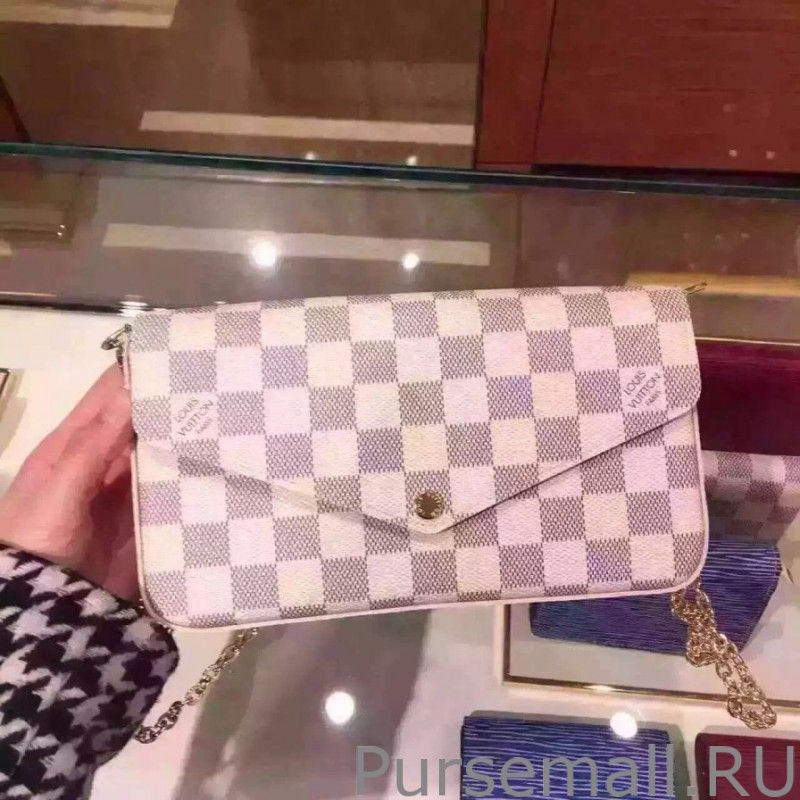 Pochette Felicie Damier Azur Canvas N63106