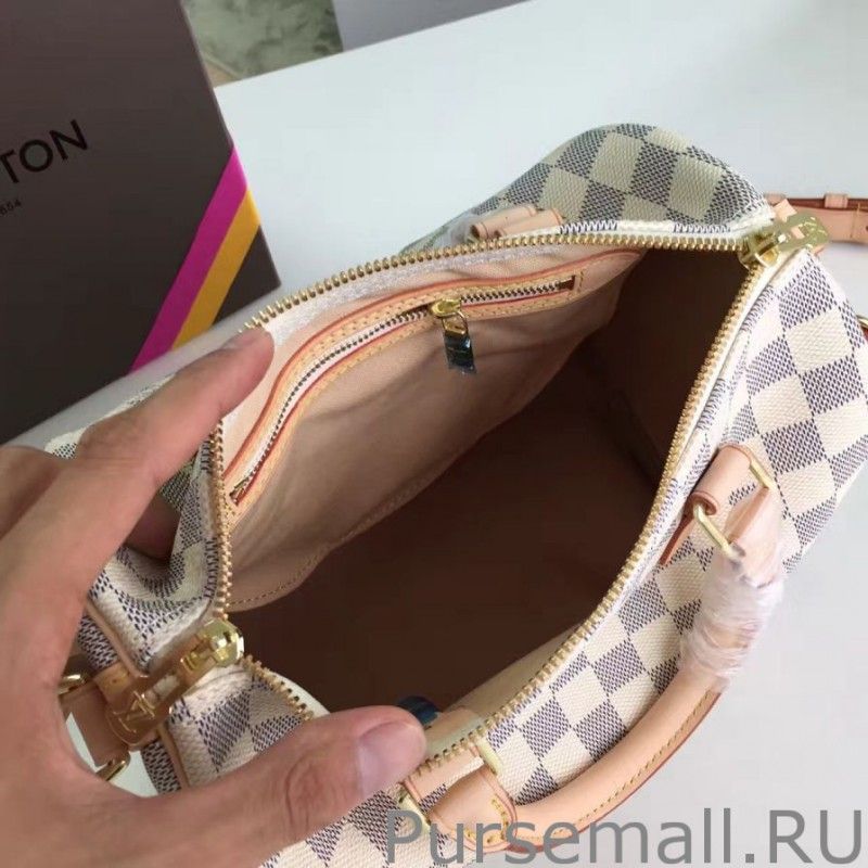 Speedy Bandoulière 25 Damier Azur N41374