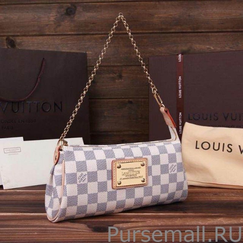 Eva Clutch Damier Azur Canvas N55214