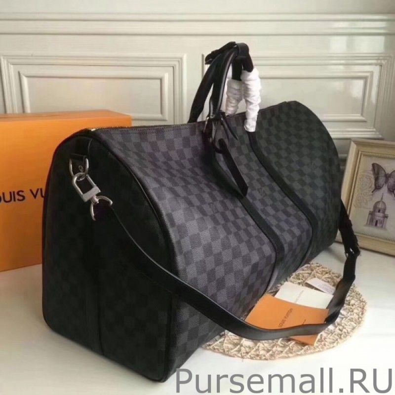 Keepall Bandoulière 55 Damier Graphite N41413