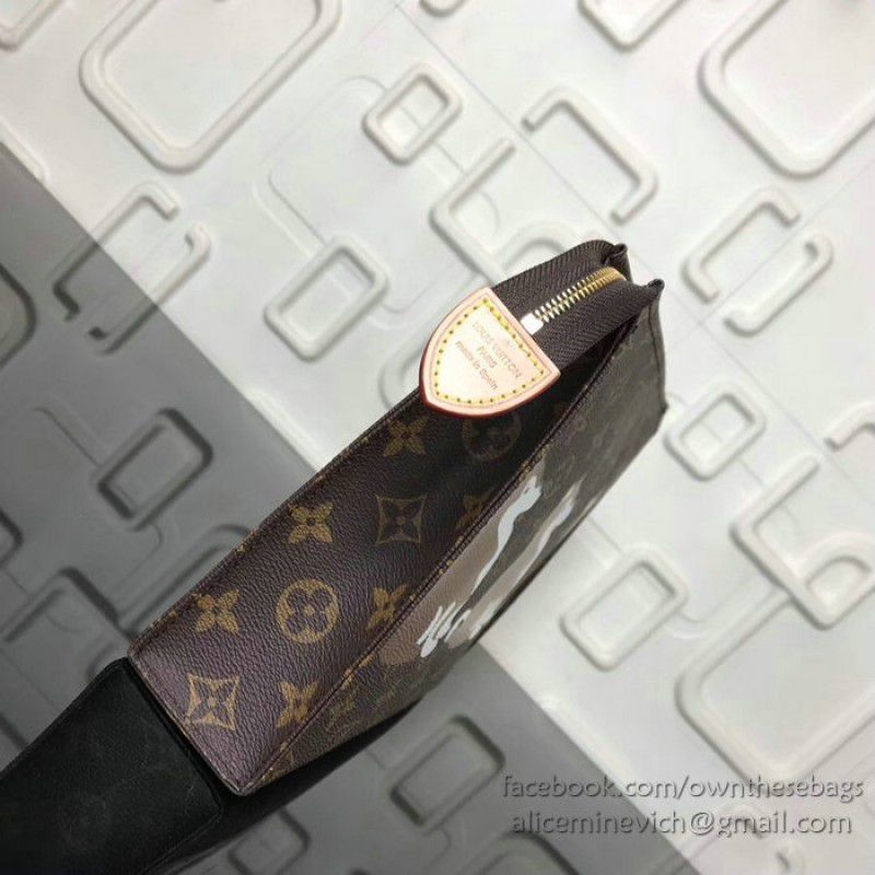 Dog Print Pochette Voyage MM M61692