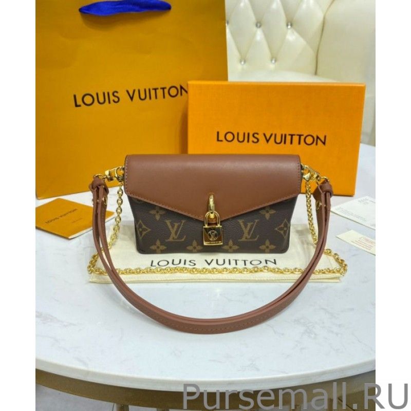 Padlock On Strap Handbags M80763 Brown