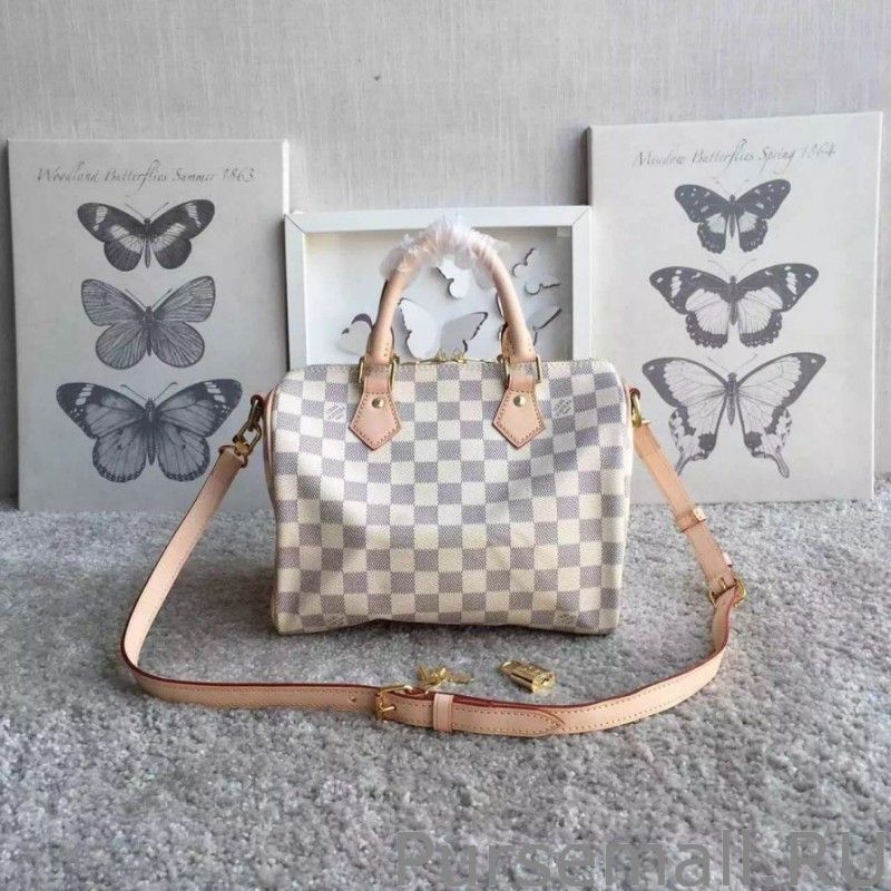 Speedy Bandoulière 25 Damier Azur N41374