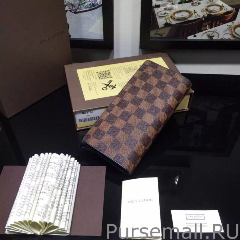 Brazza Wallet Damier Ebene Canvas N63168