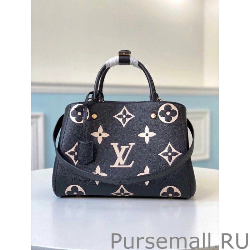 Montaigne MM Bag In Black Leather M45499