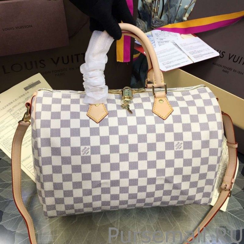 Speedy Bandoulière 35 Damier Azur N41372