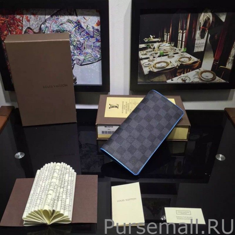 Brazza Wallet Damier Cobalt N63243