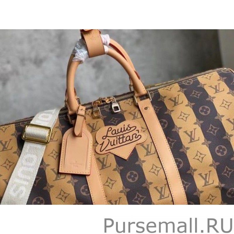 Keepall Bandouliere 50 Monogram Stripes Eclipse M45967