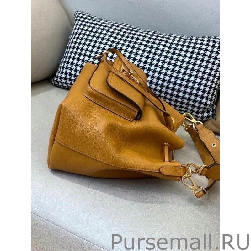 Brwon Lockme Bucket Bag M57689