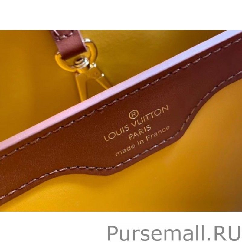 Capucines BB Bag In Striped Canvas M57651