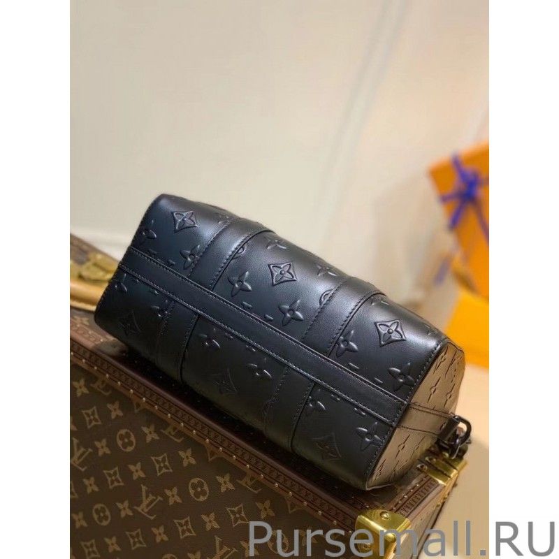 City Keepall Bag In Monogram Seal Leather M57955