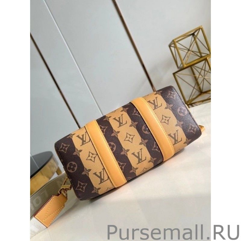 City Keepall Bag Monogram Stripes M45963