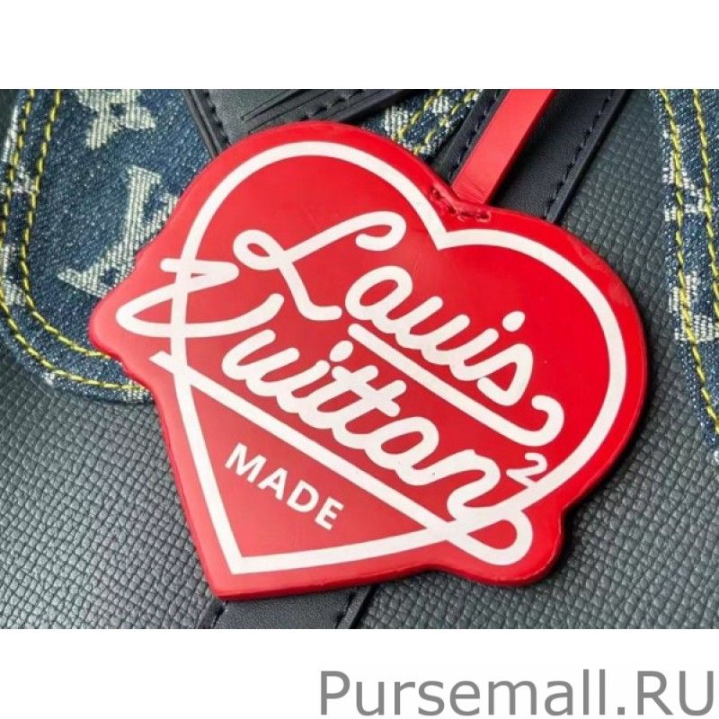 Keepall Bandouliere 50 Leather Denim M45975