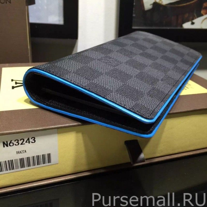 Brazza Wallet Damier Cobalt N63243