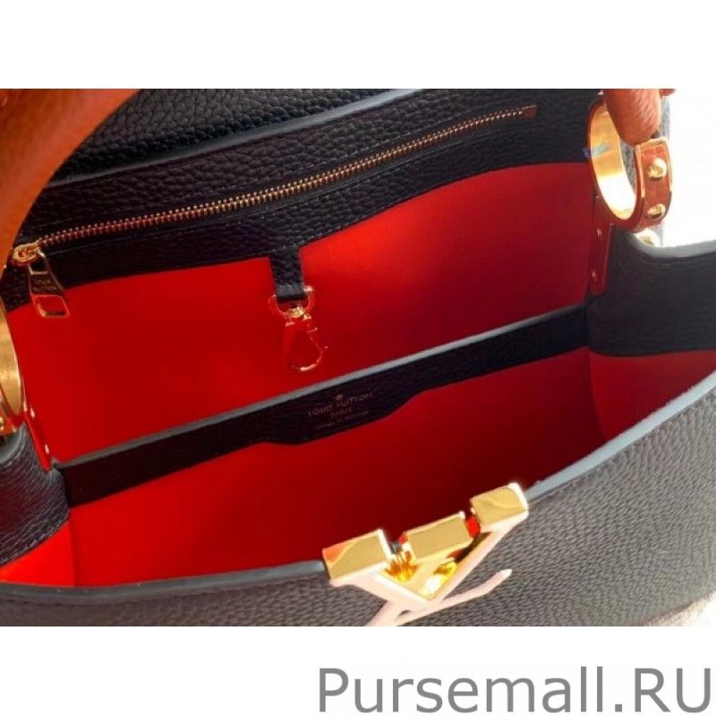 Capucines MM Bag In Black Leather M59020