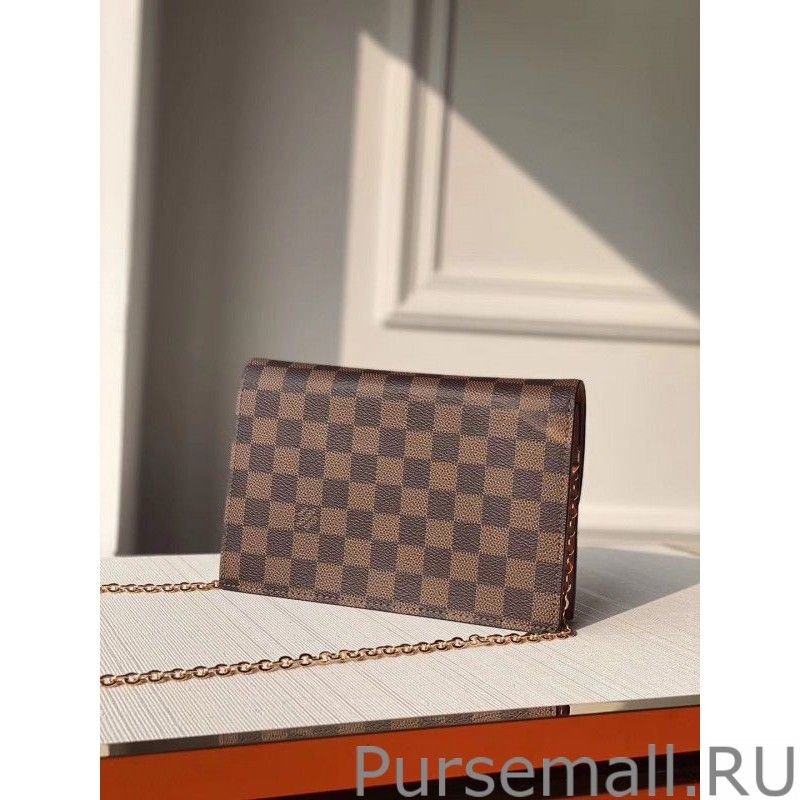 Croisette Chain Wallet Damier Ebene N60287