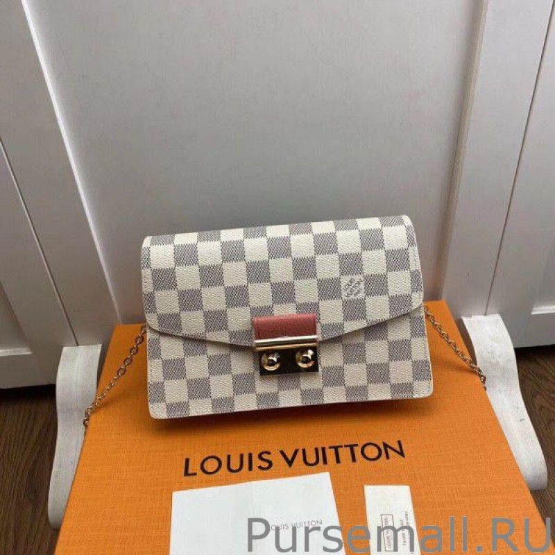 Croisette Chain Wallet Damier Azur N60358