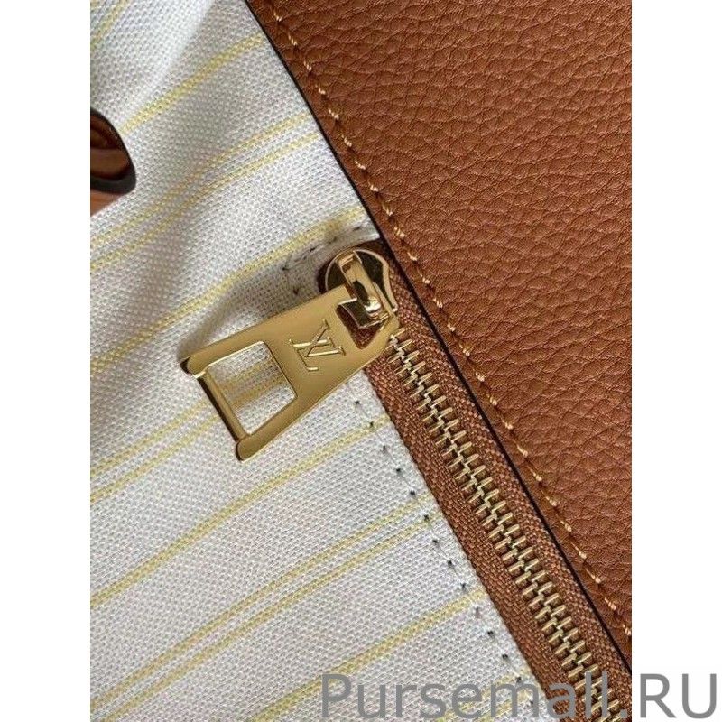 OnTheGo MM Bag In Raffia With Brown M57707