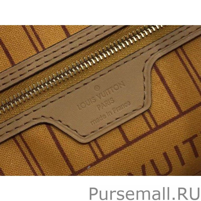 Damier Azur Neverfull MM Bag With Braided Strap N50047