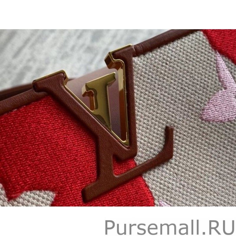 Capucines BB Bag In Striped Canvas M57734