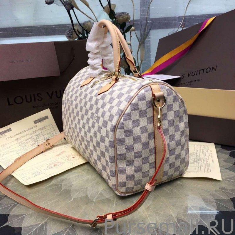 Speedy Bandoulière 35 Damier Azur N41372