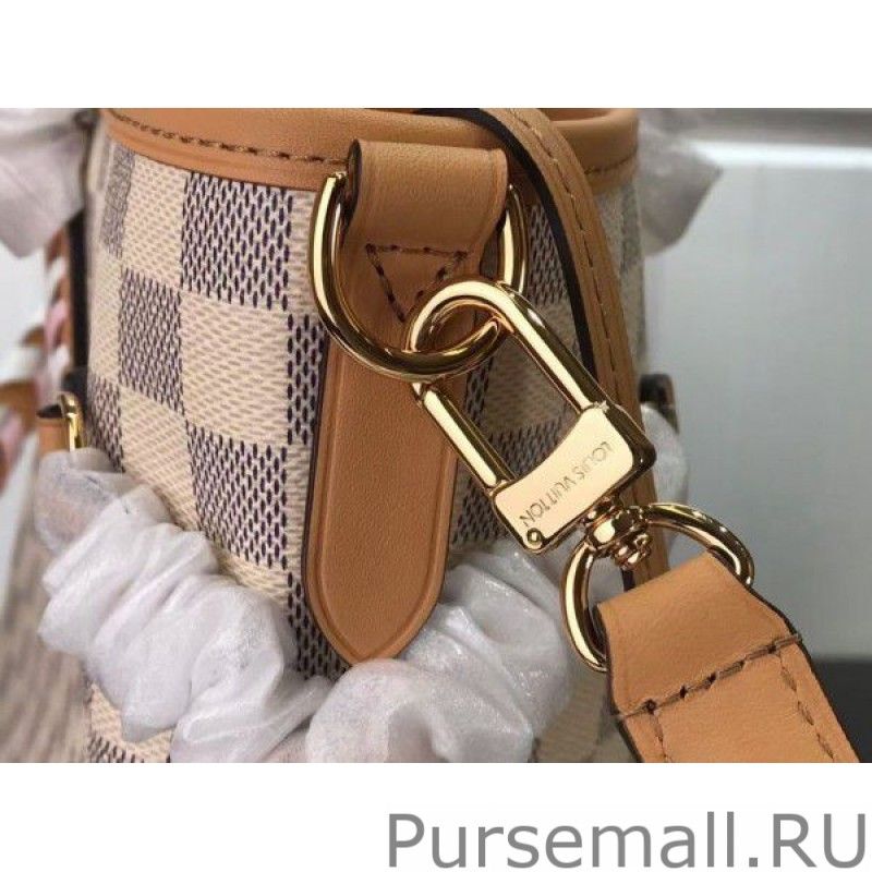 Damier Azur Neverfull MM Bag With Braided Strap N50047
