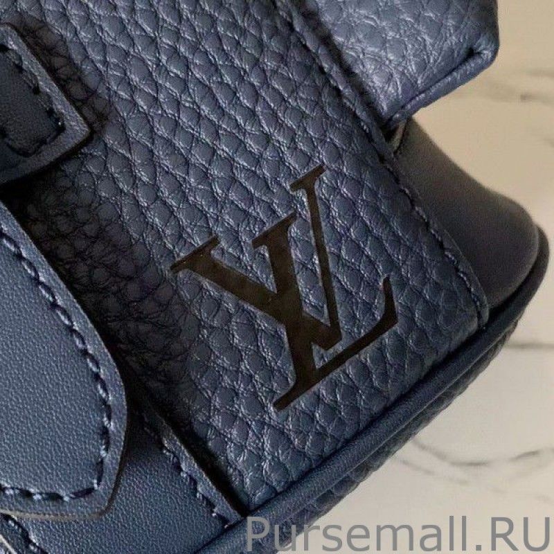 Christopher XS Bag In Navy Blue Leather M58494