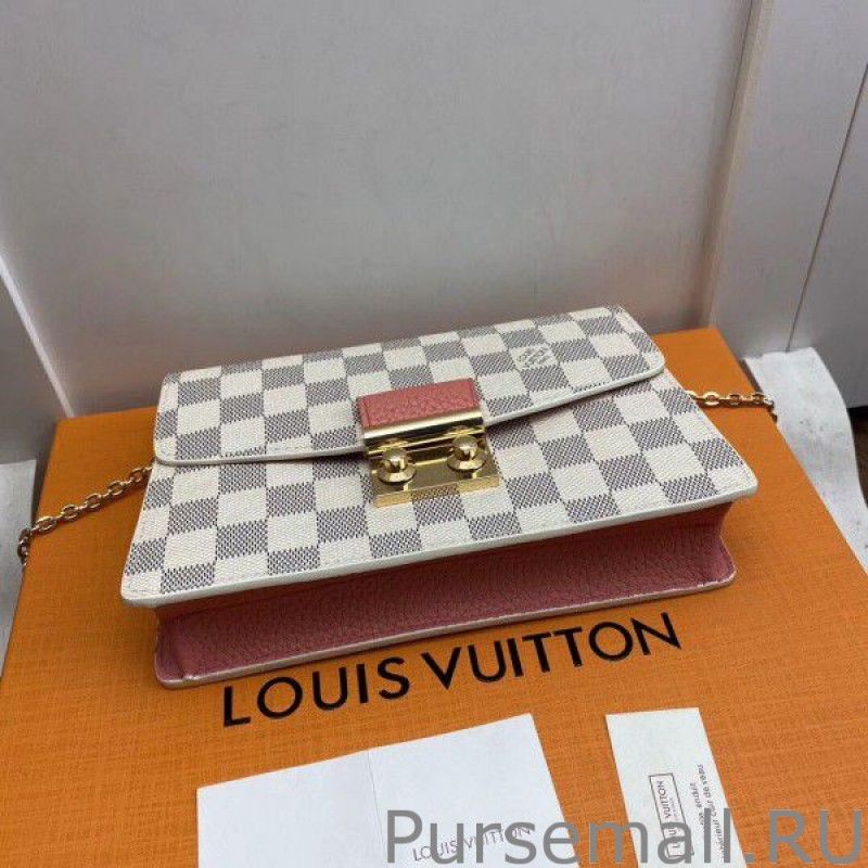 Croisette Chain Wallet Damier Azur N60358