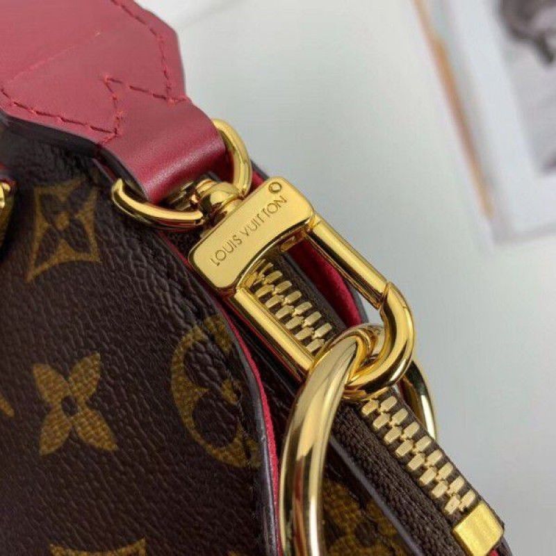 Flower Zipped Tote BB Monogram Canvas M44350 Red