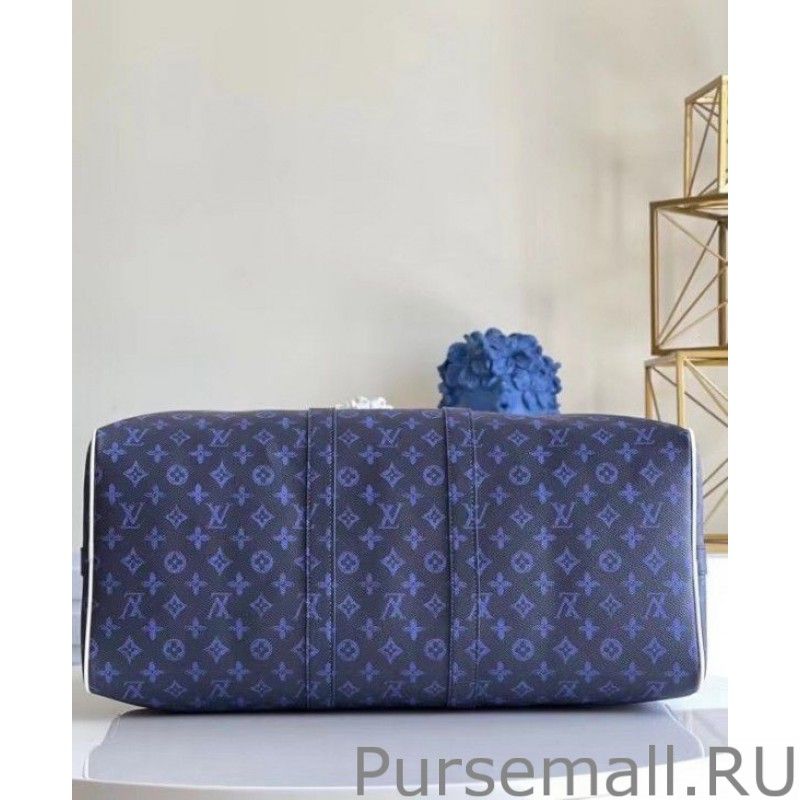 Keepall Bandouliere 55 Blue Monogram M45874