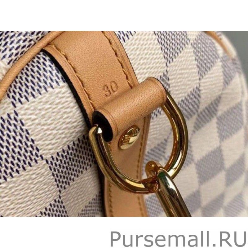 Damier Azur Speedy Bandouliee 30 With Braided Strap N50054
