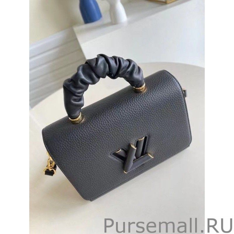 Twist MM Bag In Black Taurillon M58688