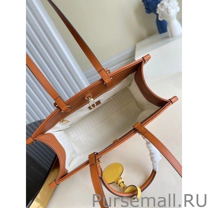 OnTheGo MM Bag In Raffia With Brown M57707